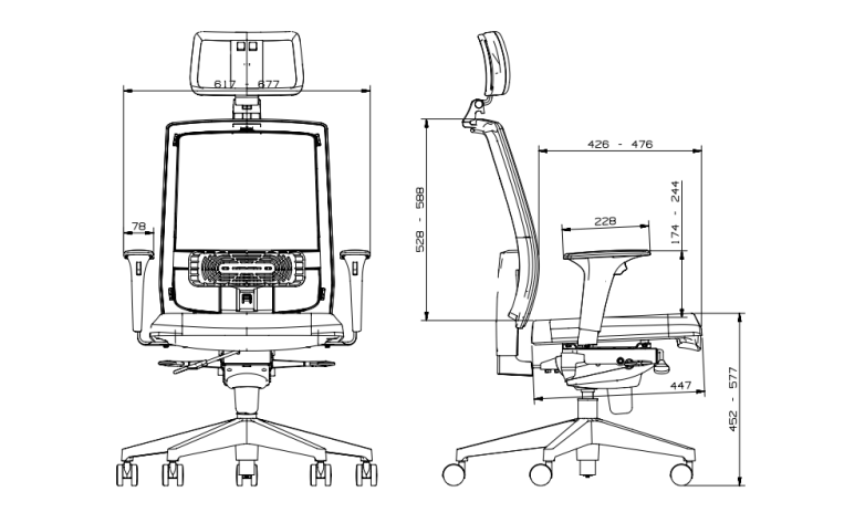 Medidas técnicas de Sillon Brizza