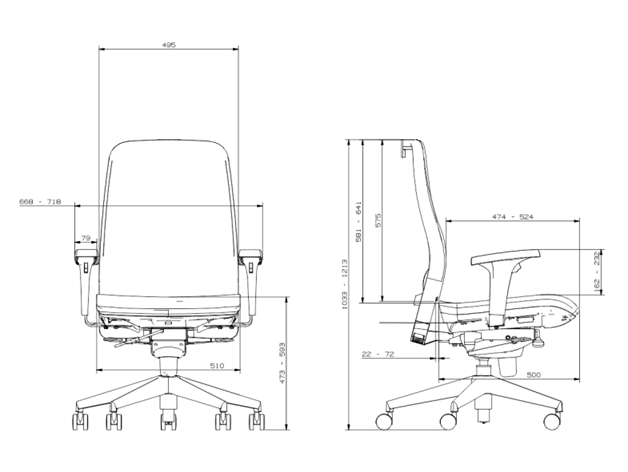 Medidas técnicas de Silla Titan