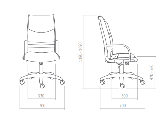Medidas técnicas de Sillón Kouros